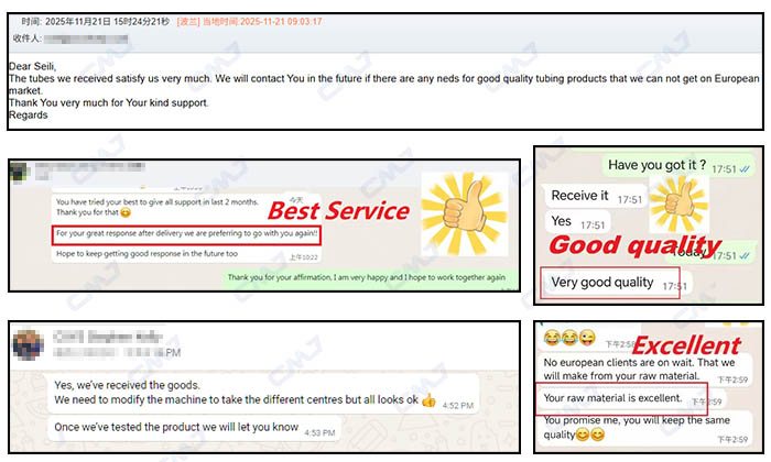 Customer positive feedback of CJM Steel