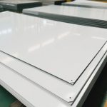 Close-up of Enamel Coated Steel Plate Surface示例产品：SECY配件/刹车片/散热片/制冷设备