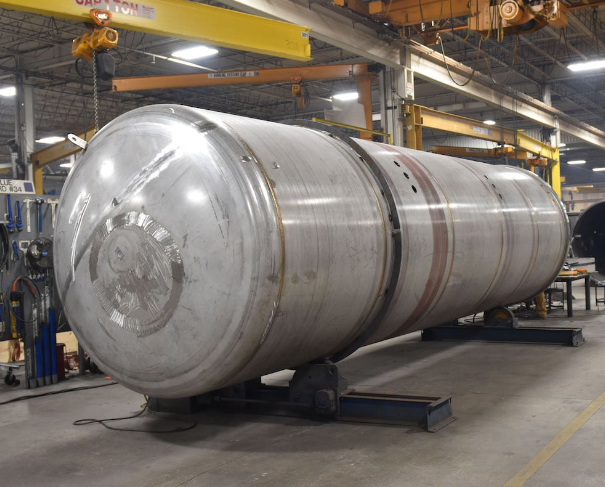 Pressure vessel tank fabricated from ASTM A516 Grade 70 steel