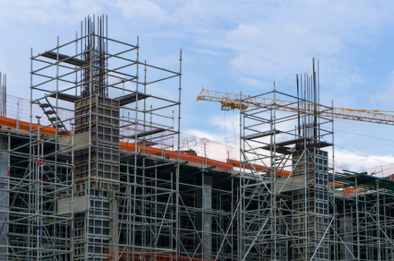 High rise building made of structural steel plates