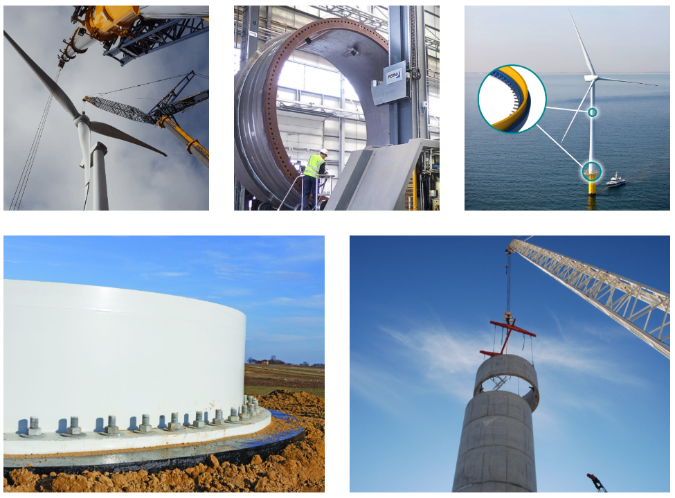 Wind turbine tower built using wind tower plates