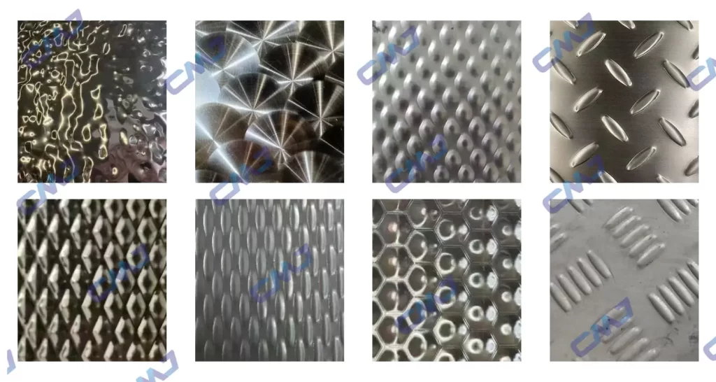 CJMpatternsofcheckeredsteelplate CJM Steel Group Ltd Different chequered plate patterns including five bar teardrop and lentil designs
