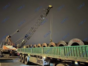 Checkered Steel Coils Shipped from Tianjin Port... Checkered Steel Coils Shipped from Tianjin Port...