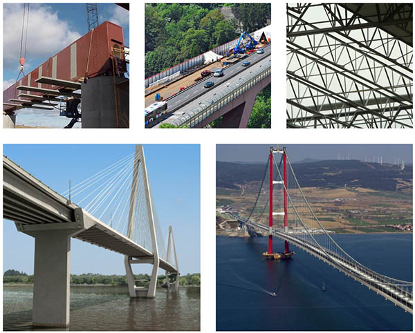 Bridge construction using ASTM A709 steel plate and HPS 70W high-performance structural steel