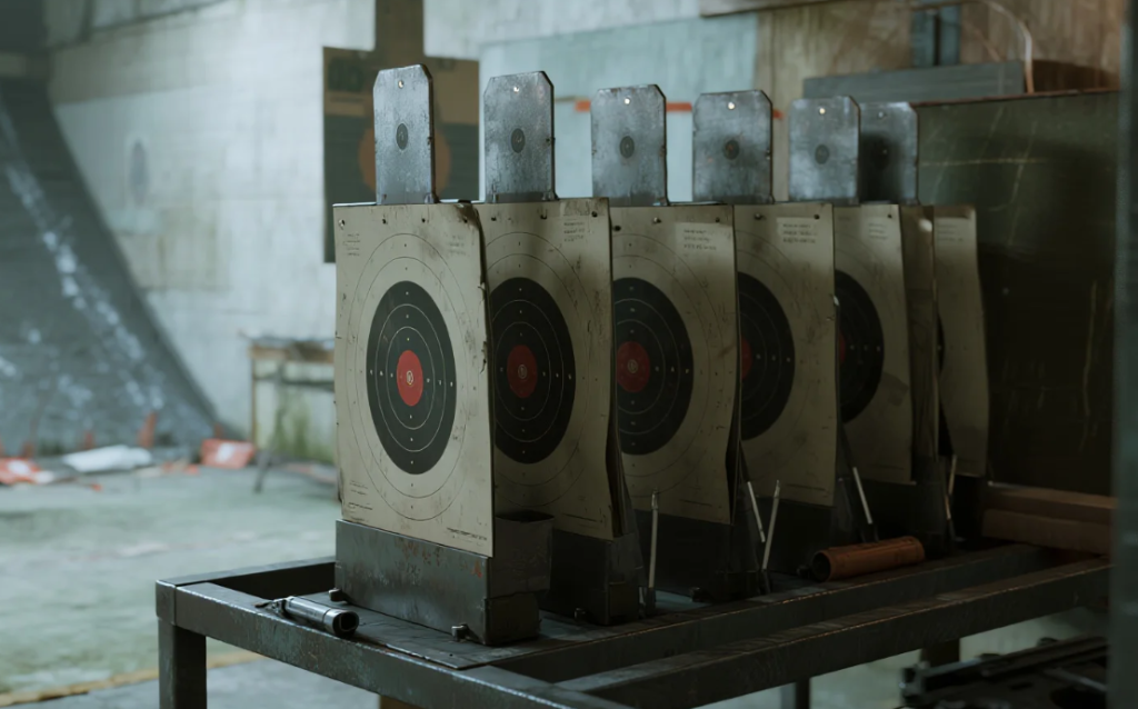 AR500 steel targets for shooting range practice and ballistic training