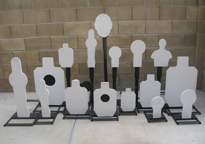 AR500 steel targets for shooting range practice and ballistic training