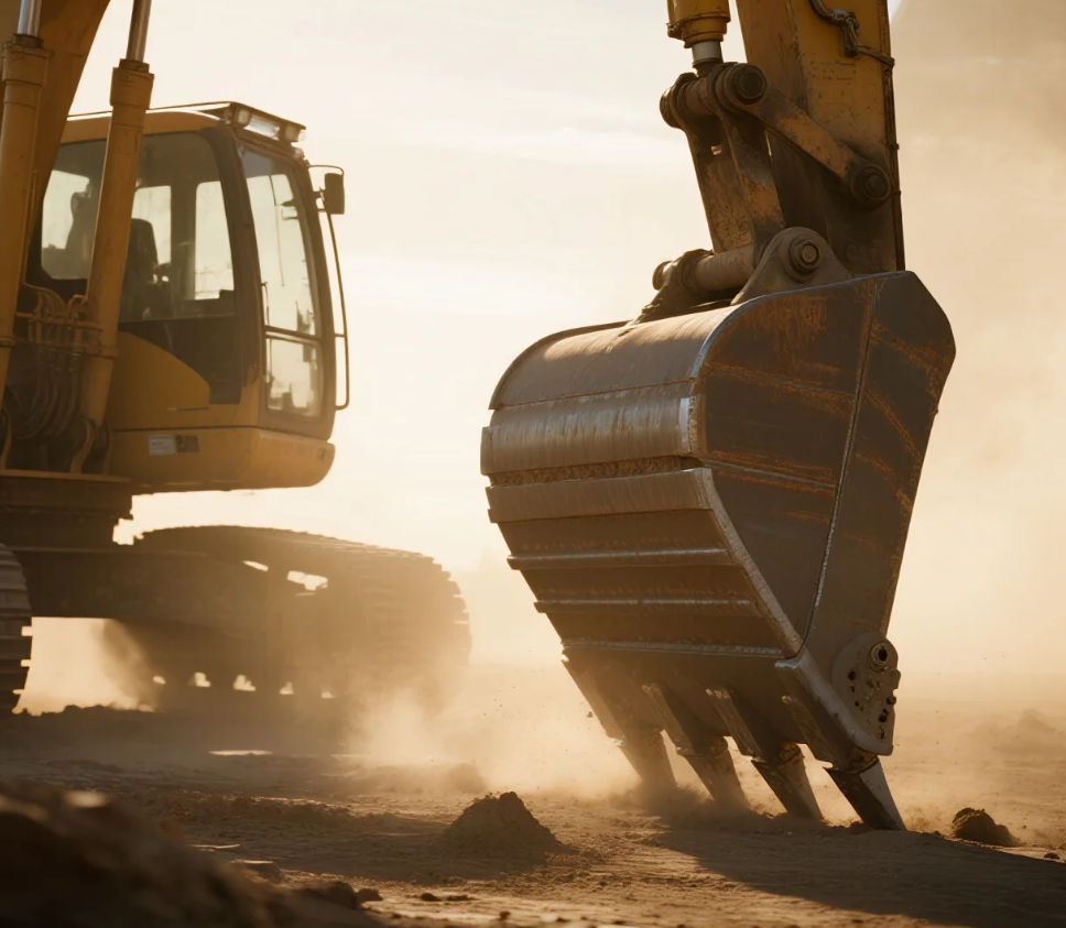 Bulldozer with abrasion resistant steel plate for extended wear life