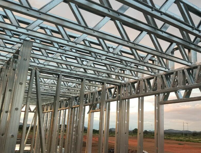 Mild Steel U Channel in Roof Truss Construction