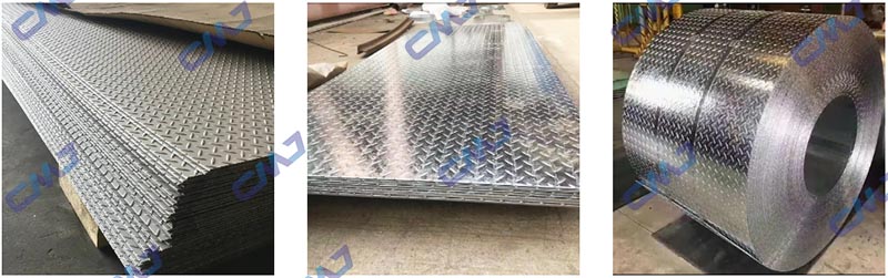 ASTM A36 checkered steel plate with raised anti slip diamond pattern for industrial flooring and platforms