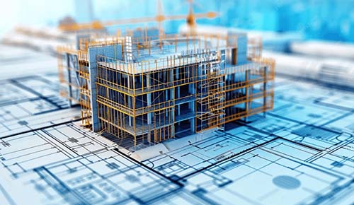 Abstract construction background for steel grade selection guide