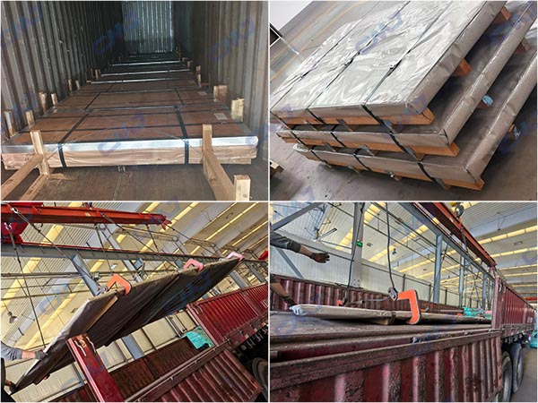 Wear resistant steel plates ready for shipment to Italy