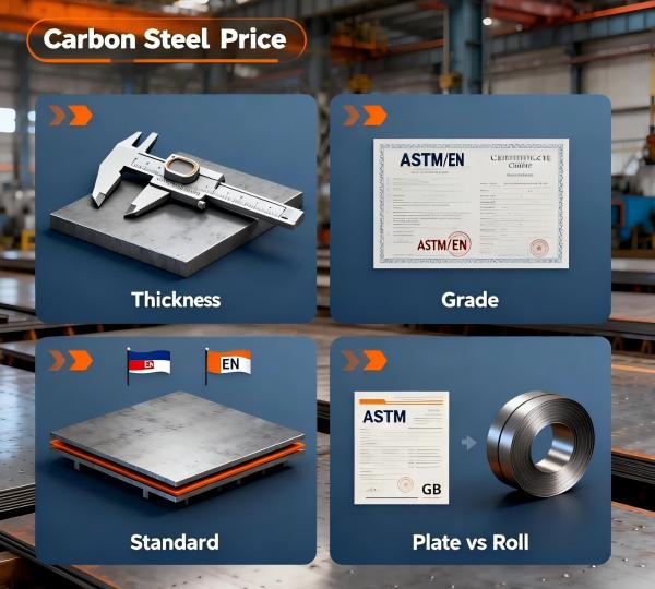 Carbon Steel Plate Price per Ton: Thickness, Grade, and Standards Explained